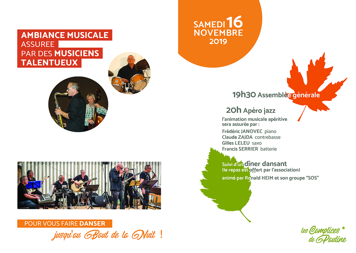 Dîner dansant à la salle des fêtes de Noisseville du 16 novembre 2019